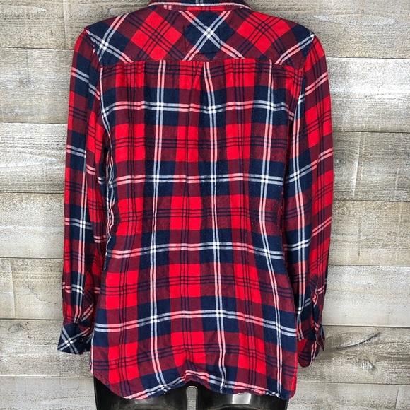 Rails red blue plaid button up flannel shirt - Picture 3 of 3
